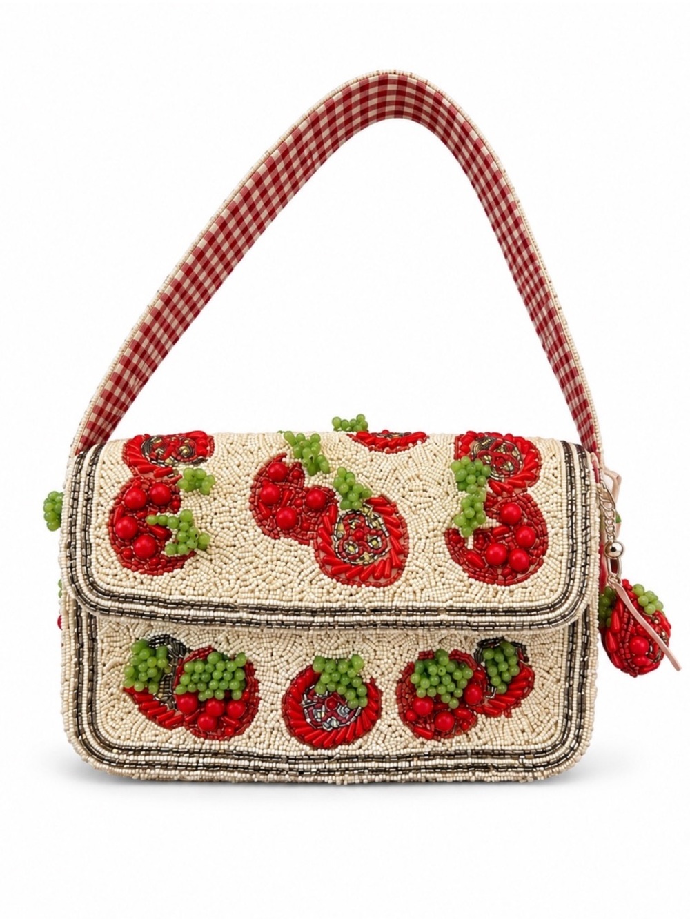 Viral Tomato Tomatoes Beaded Bag NWT
